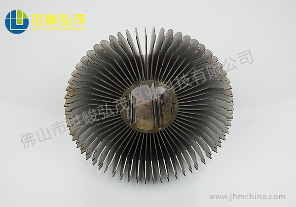 CNC數控車太陽花散熱器深加工鋁型材